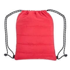 Puffy Quilted Polyester Drawstring Bag