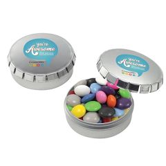 Push Top Tin With Chocolate Buttons