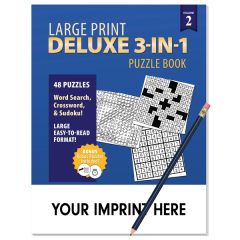 Puzzle Pack, Large Print Deluxe 3-In-1 Puzzle-Book Vol. 2