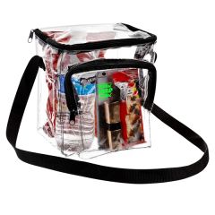 PVC Clear Vinyl Crossbody Seethrough Lunch Tote Bags