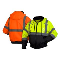 Pyramex Class 3 Hi-Vis Black Bottom Bomber Jacket