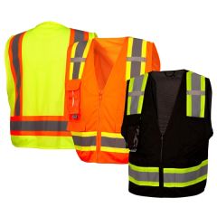 Pyramex Type R - Hi-Vis Surveyor Vest With Clear Pocket