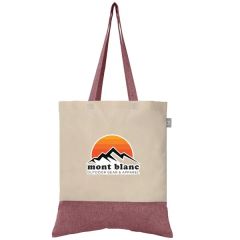 Quebec - 5 Oz. Two-Tone Recycled Cotton Tote - Heat Transfer