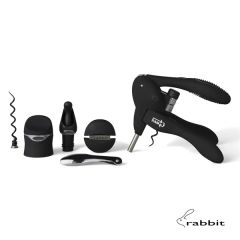 Rabbit 6-PC Wine Tool Kit - Black