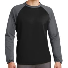 Raglan Crewneck Shirt With Colorblock Design 