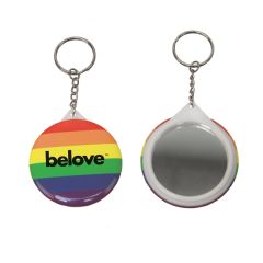 Rainbow Mirror Keychain