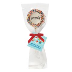 Rainbow Nonpareil Sprinkles With Printed Cookie