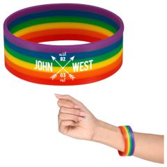Rainbow Stretch Silicone Bracelets Non-Light Up
