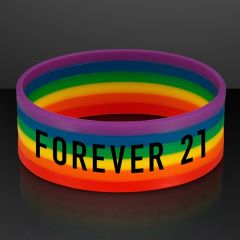 Rainbow Stretch Silicone Bracelets Non-Light Up
