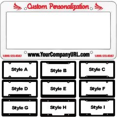 Raised 3-D Plastic License Plate Frames