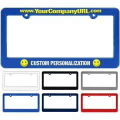 Raised Blue Plastic License Plate Frames