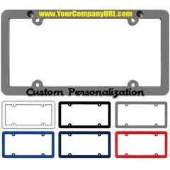 Raised Gray Plastic License Plate Frame