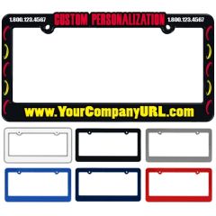 Raised Letter Plastic License Plate Frameblack