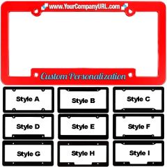 Raised Red 3-D Plastic License Plate Frames