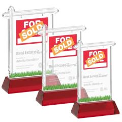 Real Estate Award On Hartford Base - Red