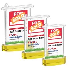 Real Estate Vividprint Award On Alberton Base - Gold