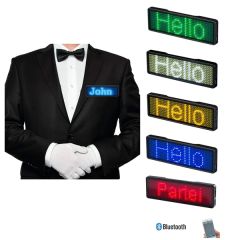 Rechargeable LED Name Tag Badge
