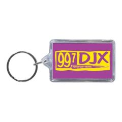 Rectangle Acrylic Keytag 1 3/8 Inch X 2 1/8 Inch