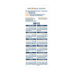 Rectangle Custom Printed Calendar Sheets 3 1/2 Inch X 8 1/2 Inch