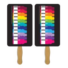 Rectangle Digital Sandwiched Fan W/ Wood Stick