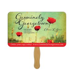 Rectangle Hand Fan Full Color 1 Side 9 X 5