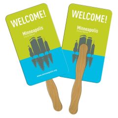 Rectangle Hand Fan Full Color 2 Sides 9 X 5