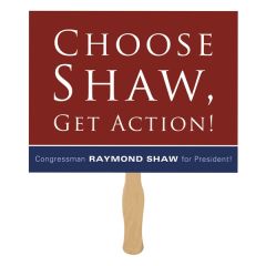 Rectangle Rally Hand Sign W/ 12 Inch Wooden Stick 8.5 Inch X 11 Inch