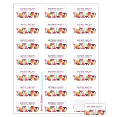 Rectangle Sheeted Button Sticker Labels