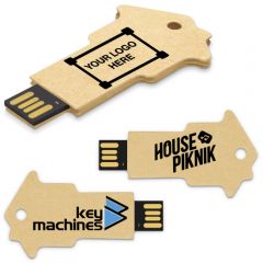 Recycled Paper Key Flash Drive