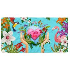 Recycled Polyester Die Sublimated Beach Towel