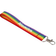 Recycled Rainbow Wrist Lanyard