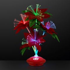 Red Christmas Flowers Light Up Centerpiece