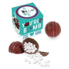 Red Drizzle Hot Chocolate Bomb In Full Color Gift Box