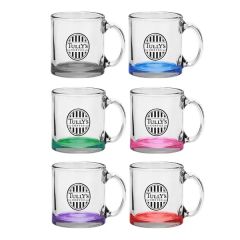 Red Eye 13 Oz Libbey Clear Glass Coffee Mug With Color