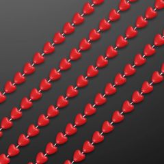Red Heart Beads Value Necklace Non-Light Up