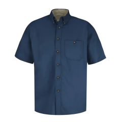 Red Kap Men's Short Sleeve 100 Percent Cotton Dress Shirt