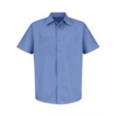 Red Kap Men's Tall Industrial Stripe Short Sleeve Work Shirt
