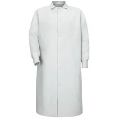 Red Kap Unisex Gripper-Front Pocketless Butcher Coat With