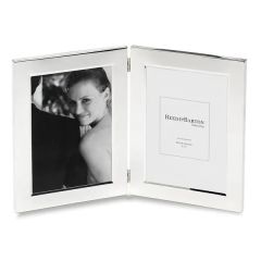 Reed & Barton Classic Silver Plated Double Photo Frame 5 X 7