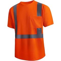 Reflective Short Sleeve T-Shirt With Pocket