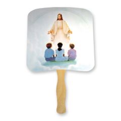 Religious Hand Fan - Jesus And Children