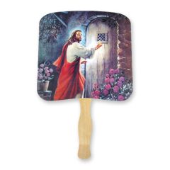 Religious Hand Fan - Knocking At The Door
