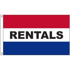 Rentals 3 Ft X 5 Ft Message Flag With Heading and Grommets