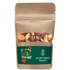 Resealable Kraft Window Pouch With Fitness Trail Mix
