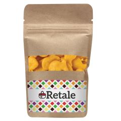 Resealable Kraft Window Pouch With Goldfish Crackers