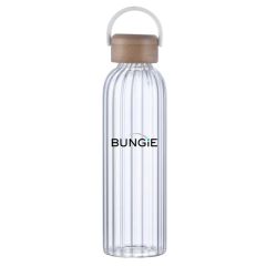 Reservoir-X 21 Oz Ribbed Glass Water Bottle