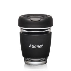Retiro Borosilicate Glass Tumbler W/Silicone Lid - 8 Oz