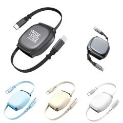 Retractable 240W Fast Charging Data Cable With Magnetic Slot