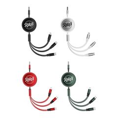 Retractable 3 In 1 Charging Cable