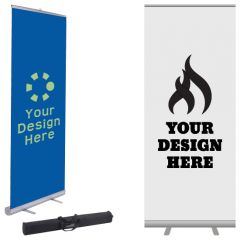Retractable Banner Stand With 33 Inch  X 78 Inch  Custom Printed